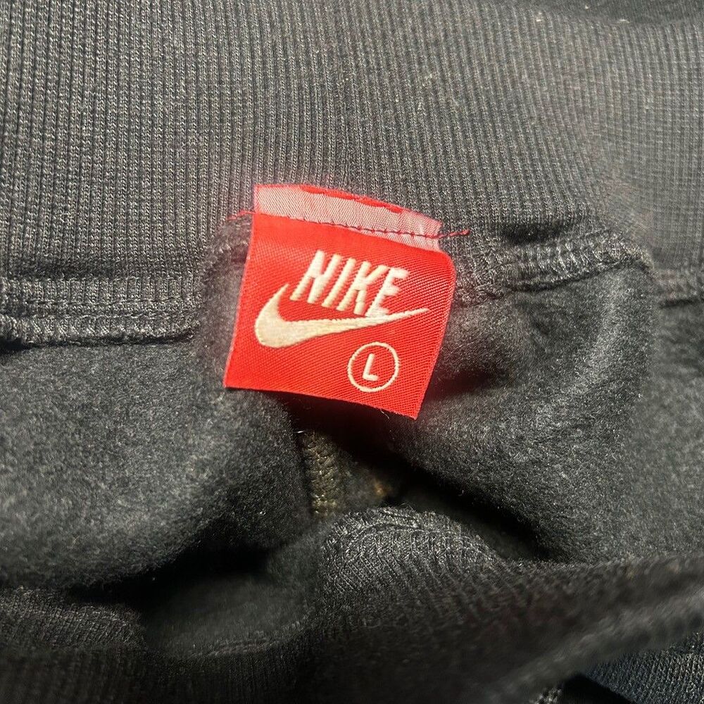 Nike Tracksuit Youth Large Black Full Zip Hoodie Sweatpants Set Fleece - Picture 9 of 10